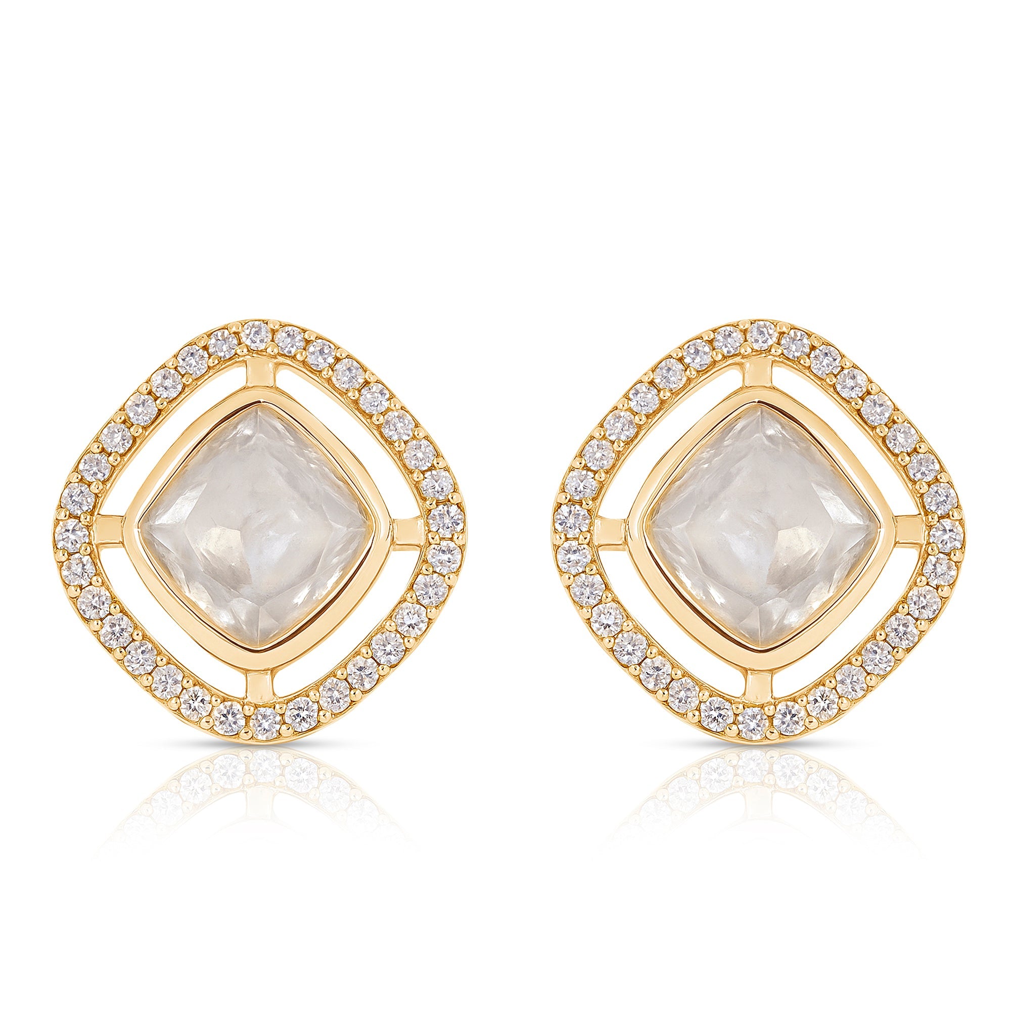 Elegant White Stone Pendant & Earring Set - Sitarahub Sitarahub,