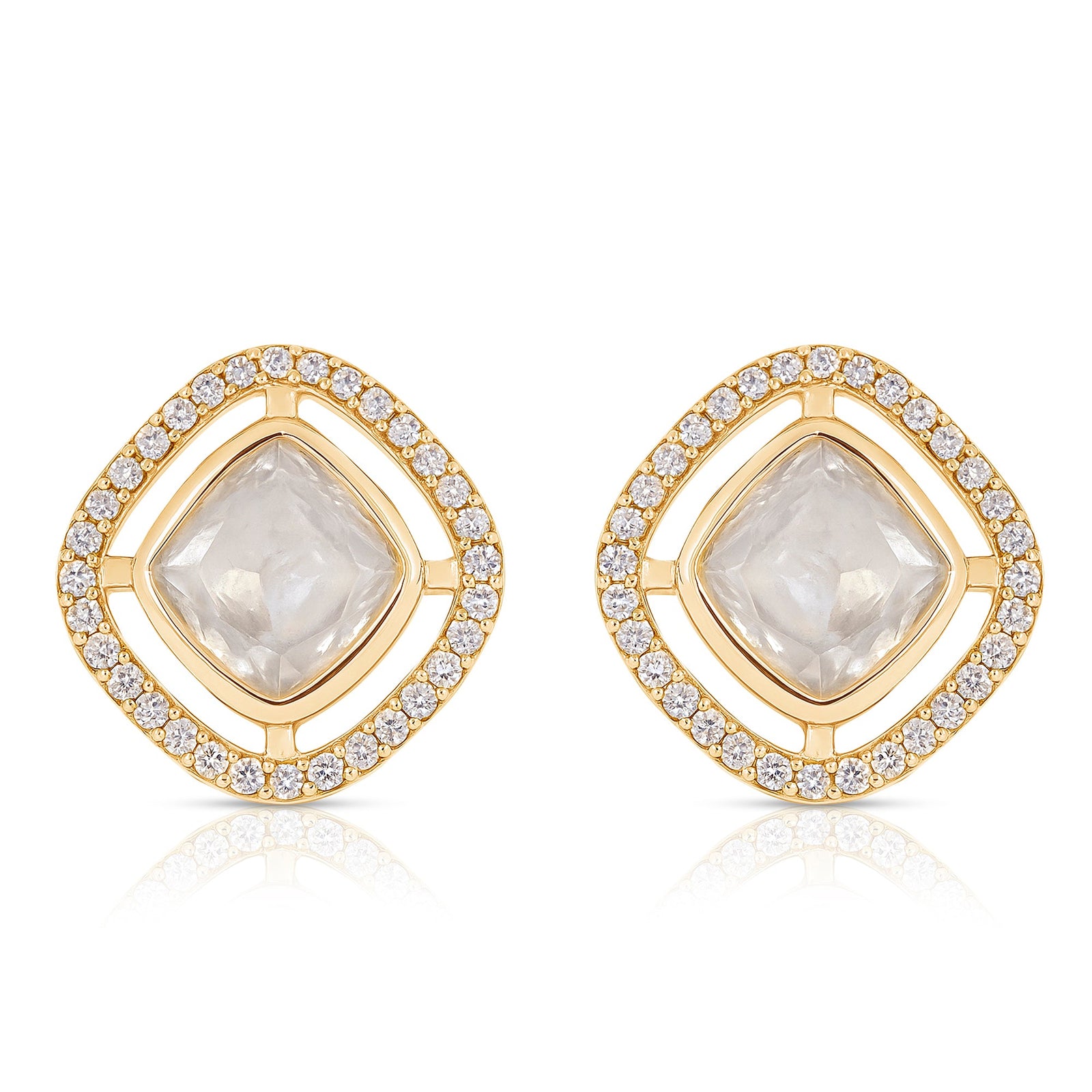 Elegant White Stone Pendant & Earring Set - Sitarahub Sitarahub,