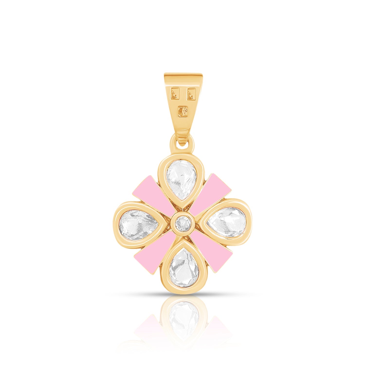 Blush Bloom Teardrop Pendant Set in Gold Finish - Sitarahub Sitarahub,