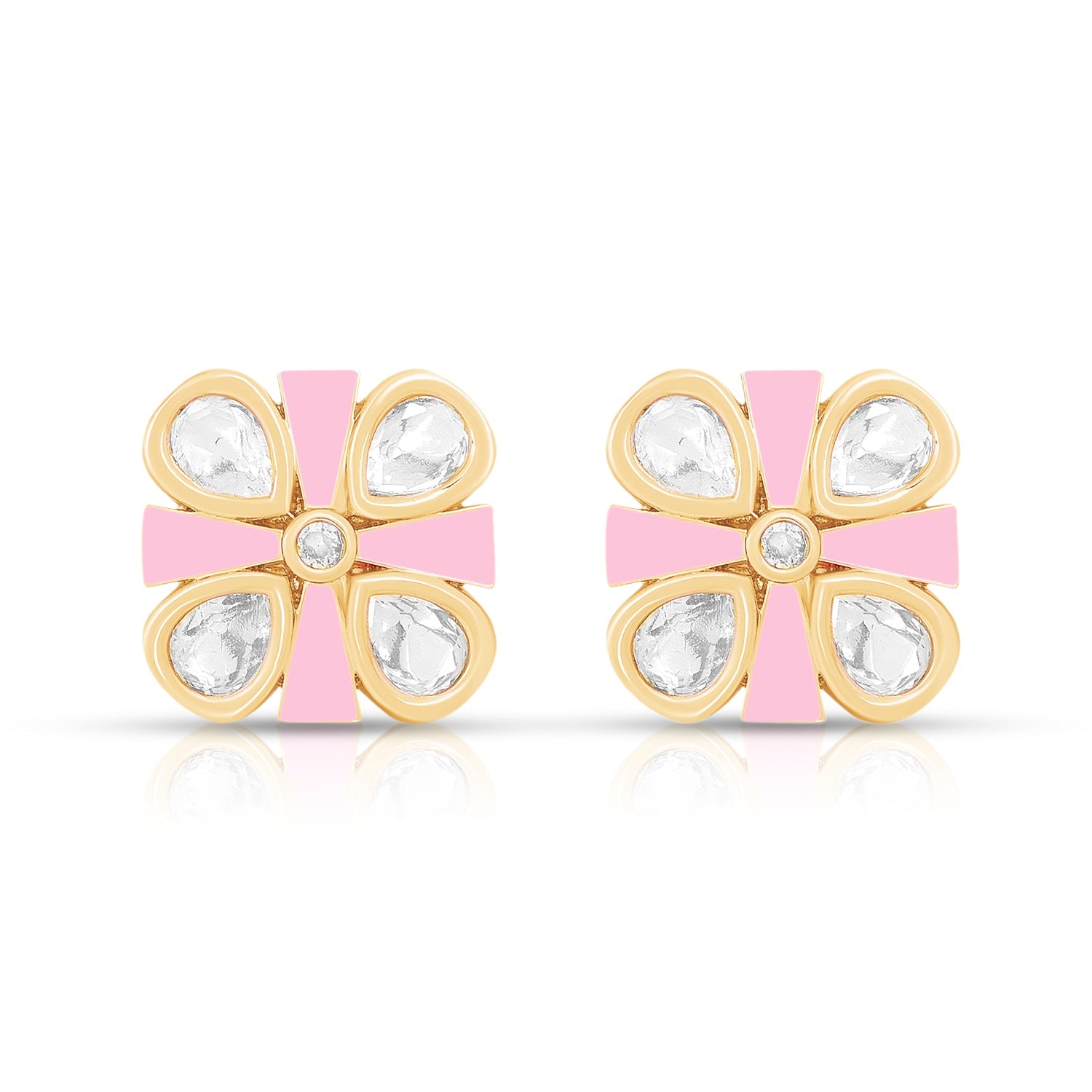 Blush Bloom Teardrop Pendant Set in Gold Finish - Sitarahub Sitarahub,