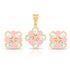 Blush Bloom Teardrop Pendant Set in Gold Finish - Sitarahub Sitarahub,