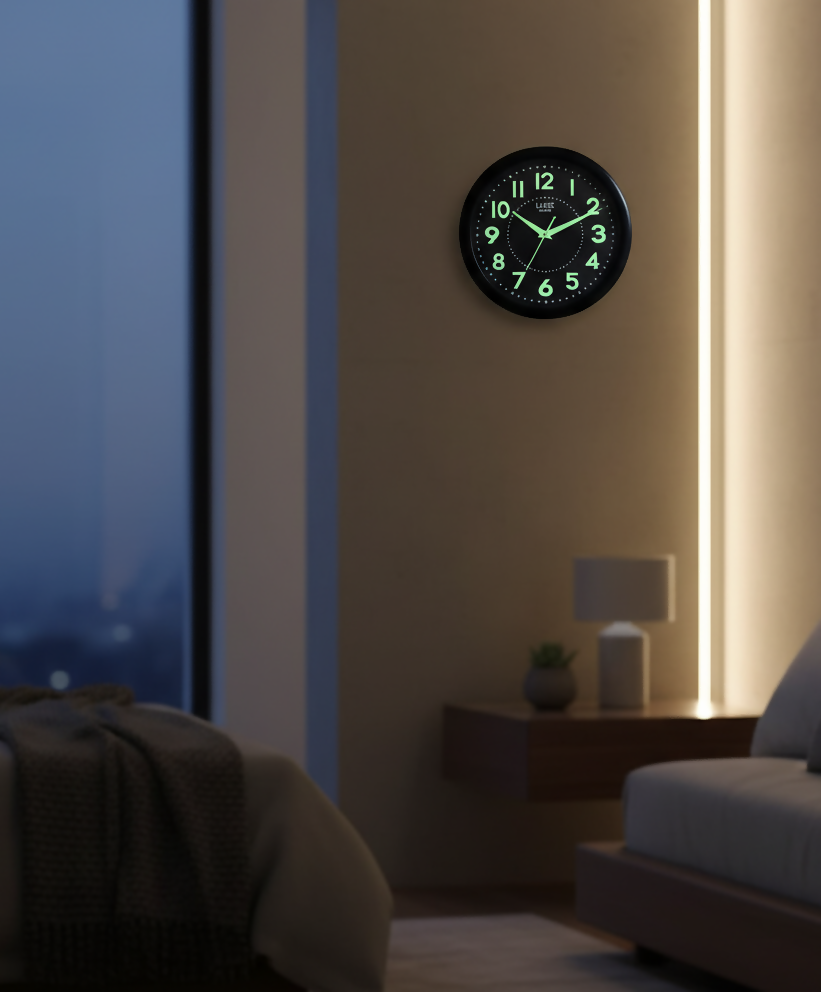 LAIKS Quartz Luminous Wall Clock - Night Glow - Sitarahub