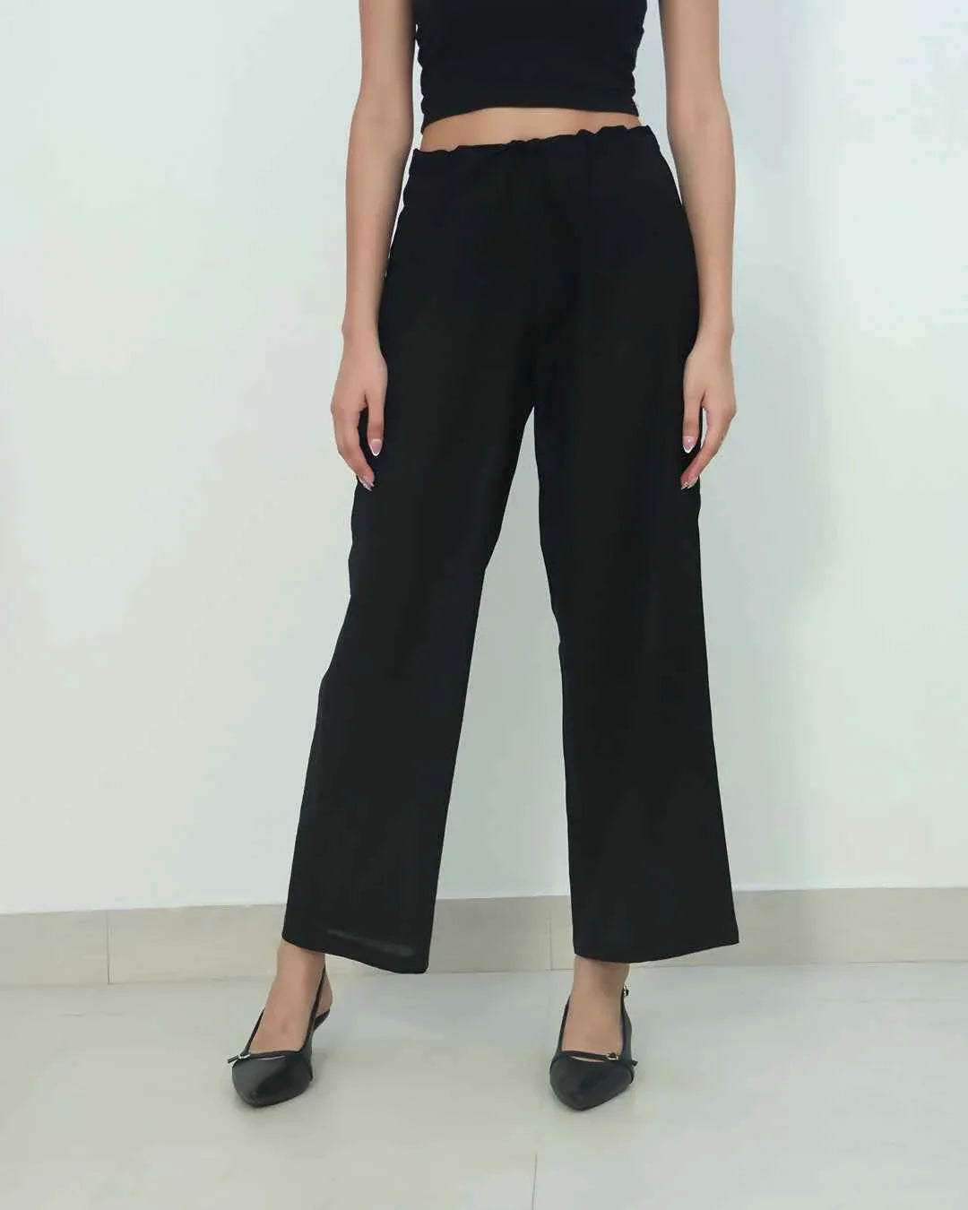 Women Black Straight Pants (set of 15 ) - Sitarahub