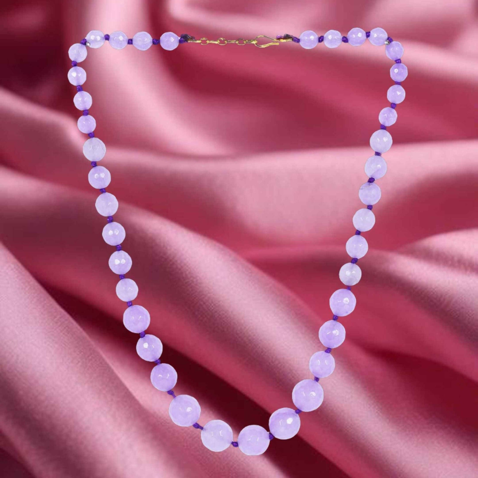 Lavender Purple Round Bead Mala