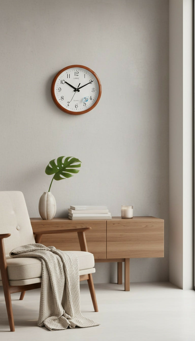Classic Round Wall Clock – Quartz Movement - Sitarahub
