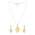 Graceful Leaf-Inspired Dual-Tone Pendant Set - Sitarahub Sitarahub,