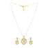 Ornate Dual-Tone Chain Pendant & Earring Set - Sitarahub Sitarahub,