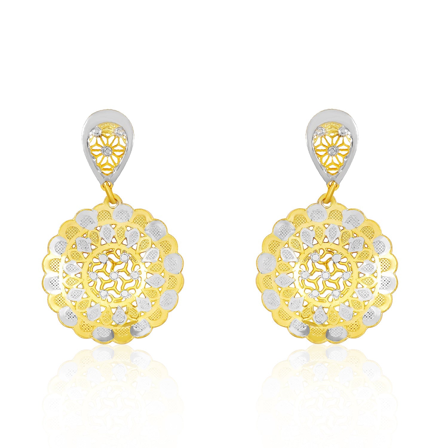 Radiant Dual-Tone Round Chain Pendant Set - Sitarahub Sitarahub,
