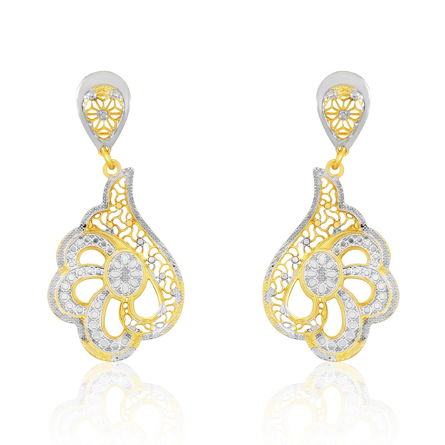 Dual-Tone Paisley Chain Pendant Set - Sitarahub Sitarahub,