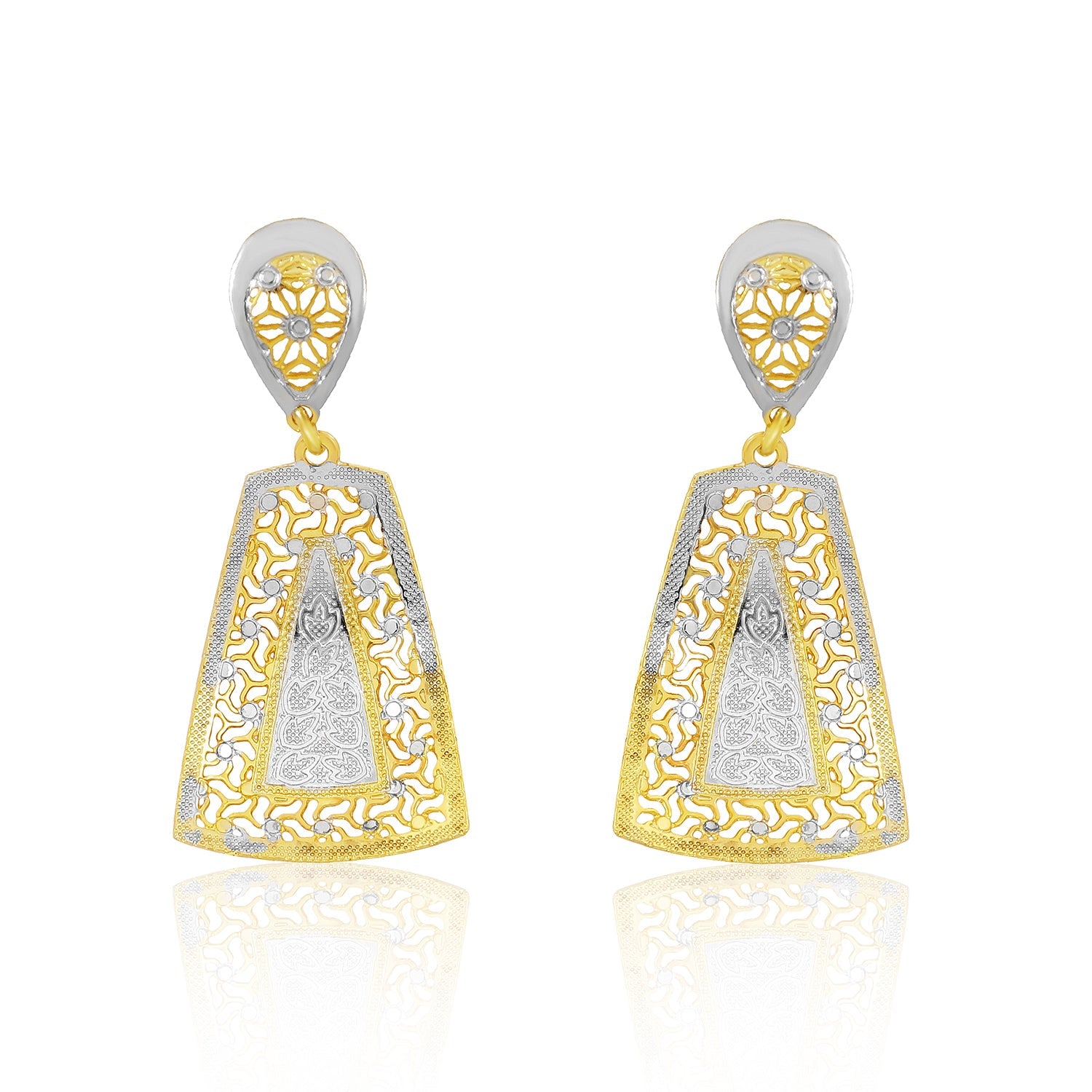 Elegant Dual-Tone Geometric Chain Pendant Set - Sitarahub Sitarahub,