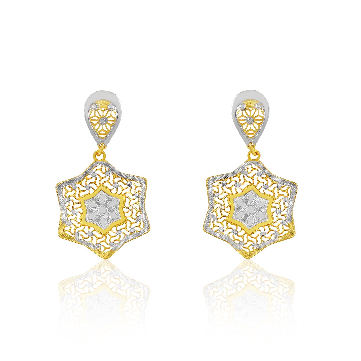 Elegant Dual-Tone Star Motif Pendant Set - Sitarahub Sitarahub,
