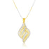 Graceful Leaf-Inspired Dual-Tone Pendant Set - Sitarahub Sitarahub,