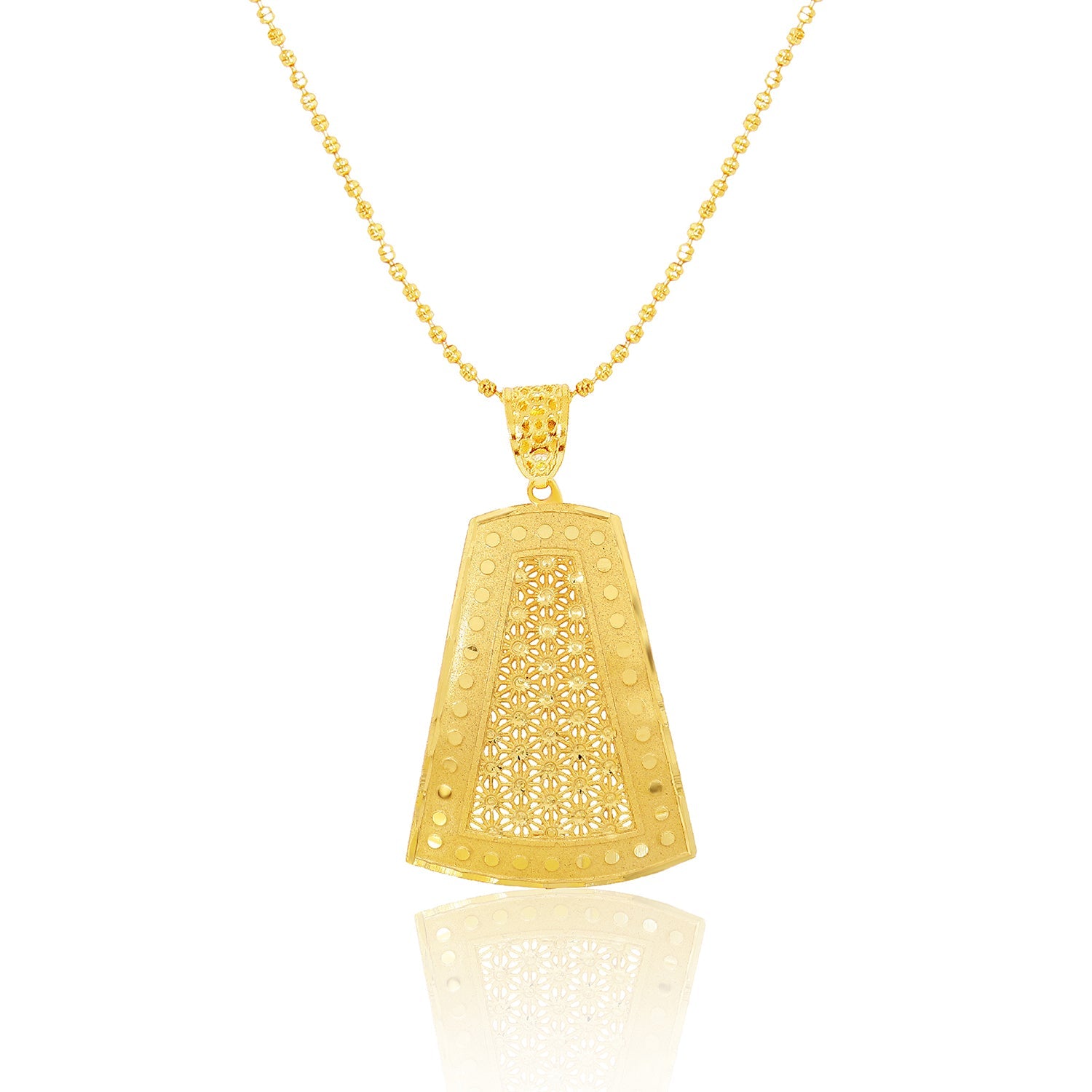 Radiant Gold-Plated Chain Pendant & Earring Set - Sitarahub Sitarahub,