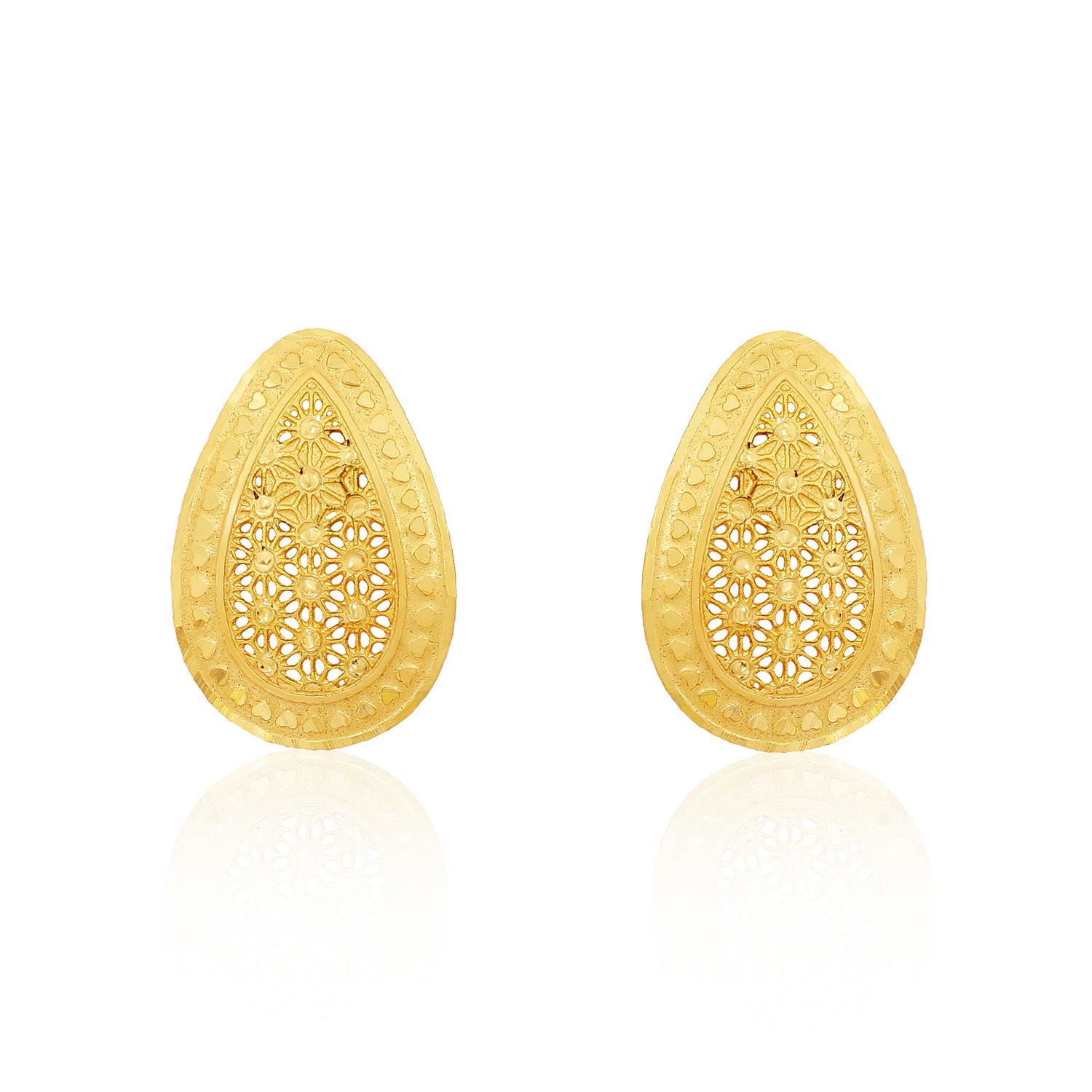 Elegant Tear Drop Antique Gold Pendant Set - Sitarahub Sitarahub,