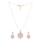 Rose Gold Bloom Motif Pendant Set - Sitarahub Sitarahub,