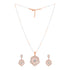 Rose Gold Bloom Motif Pendant Set - Sitarahub Sitarahub,