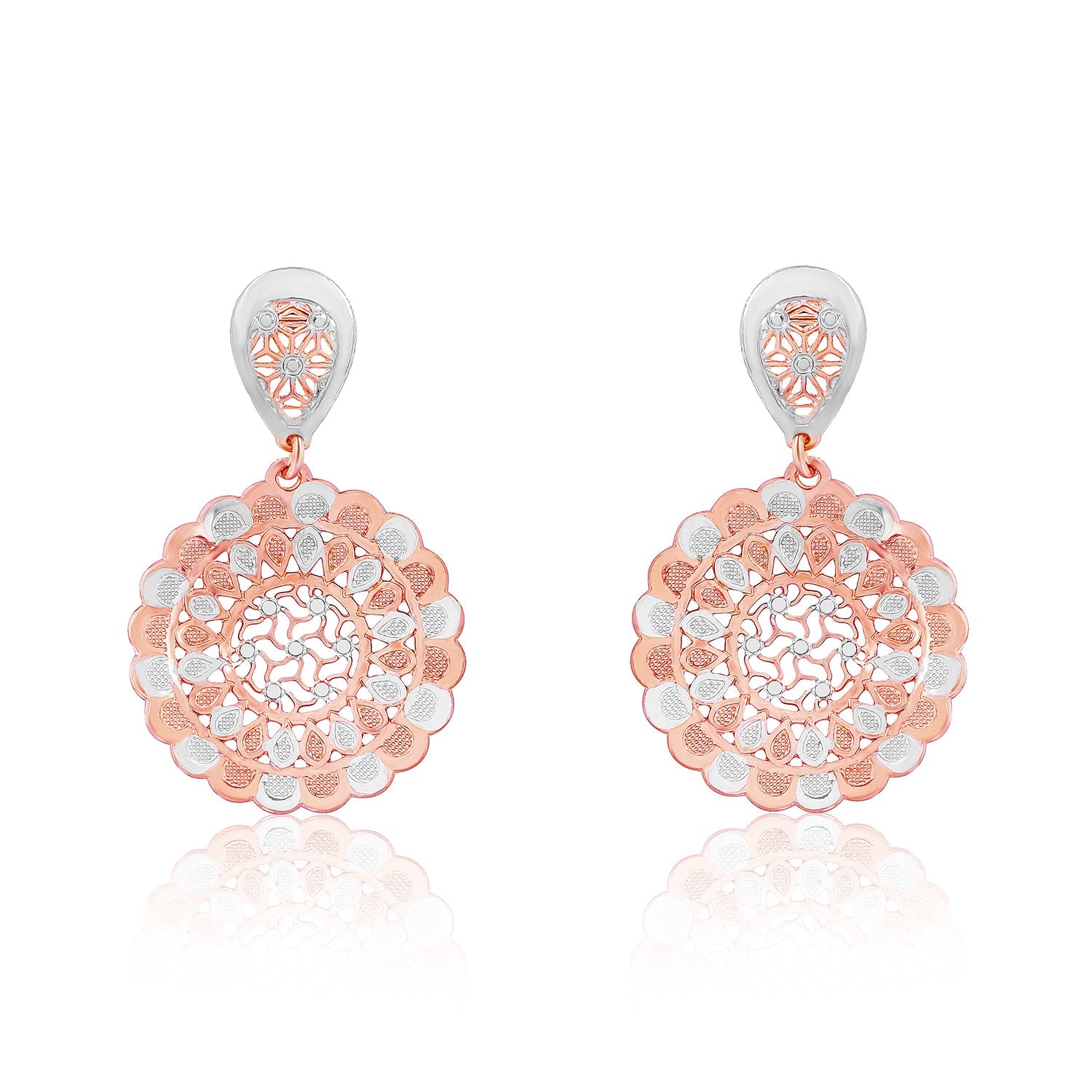 Radiant Copper-Silver Floral Pendant Set - Sitarahub Sitarahub,