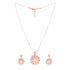 Radiant Copper-Silver Floral Pendant Set - Sitarahub Sitarahub,