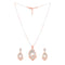 Elegant Petal Shaped Copper-Silver Pendant Set - Sitarahub Sitarahub,