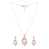 Elegant Petal Shaped Copper-Silver Pendant Set - Sitarahub Sitarahub,