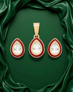 Classic Dewdrop Crystal Pendant Set with Earrings - Sitarahub Sitarahub,