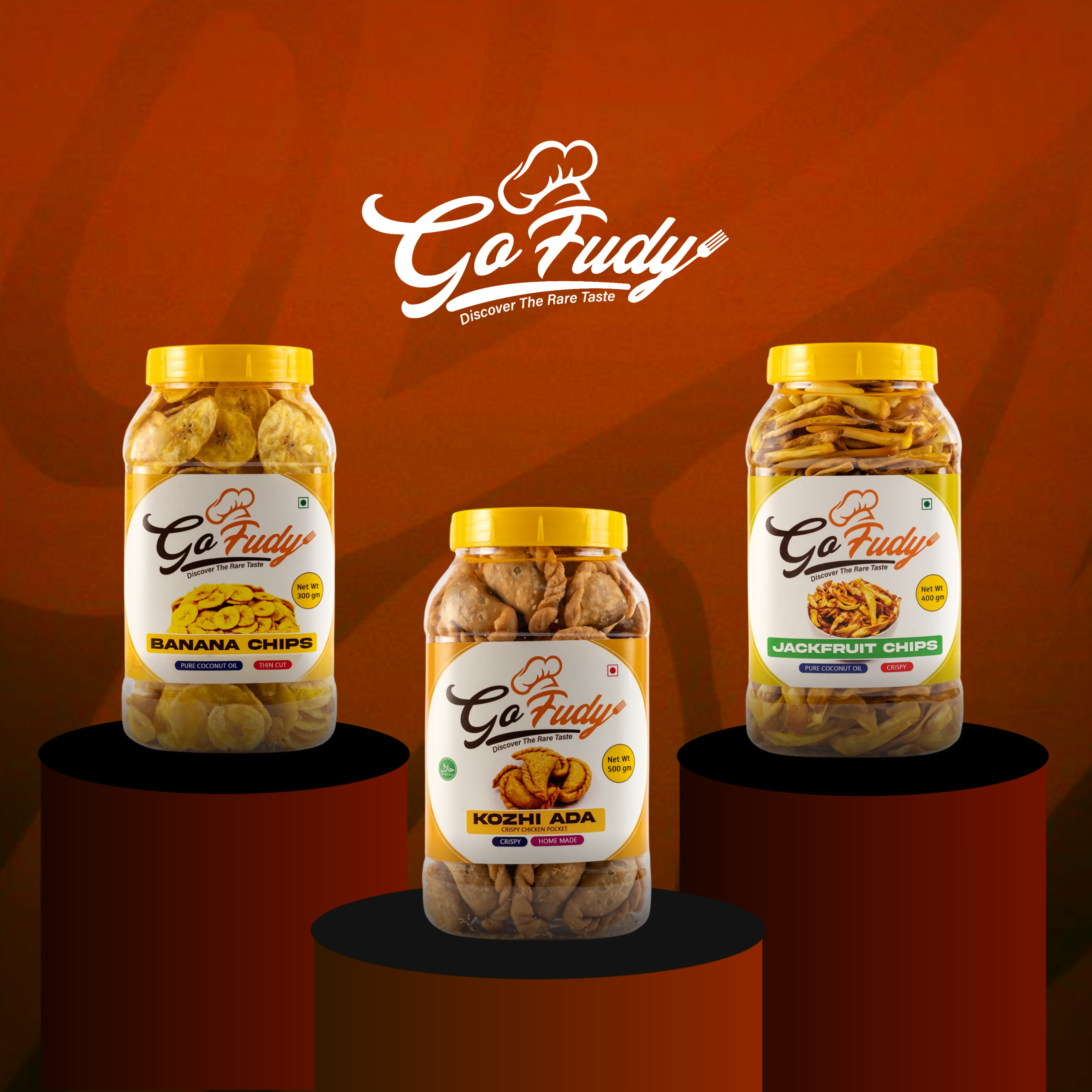 GoFudy Combo 4 : Kozhi Ada - 2, Banana Chips - 2