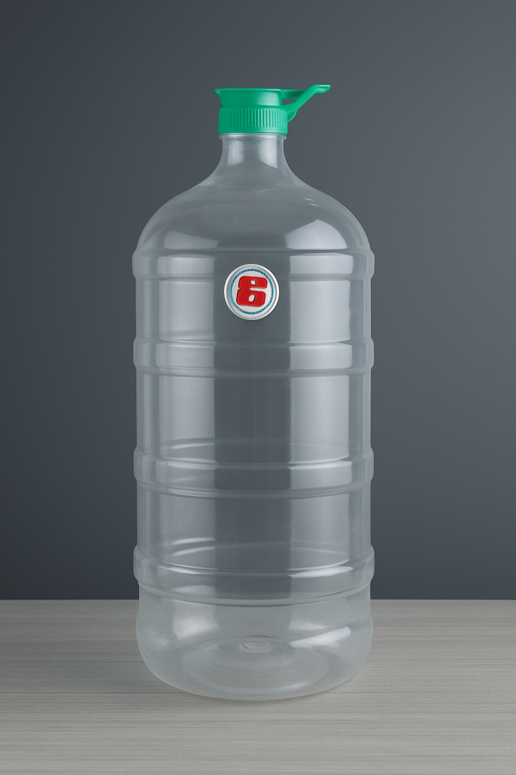 Premium Transparent Water Jar with Green Cap