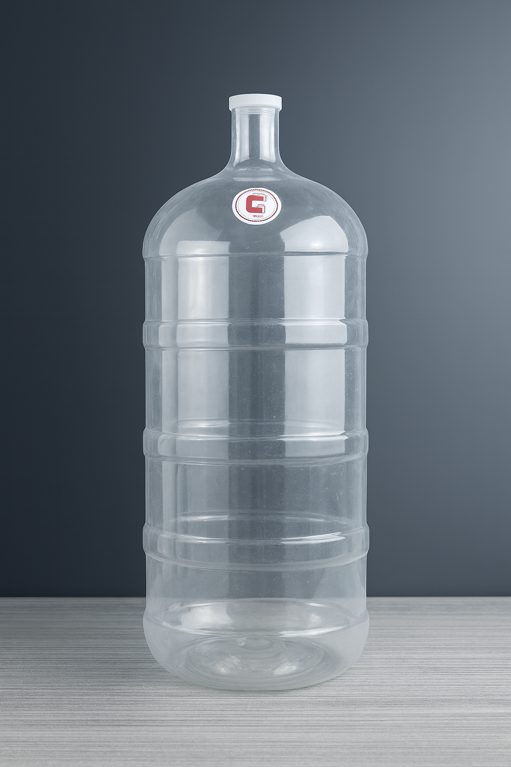 Premium Transparent Water Jar with White Cap