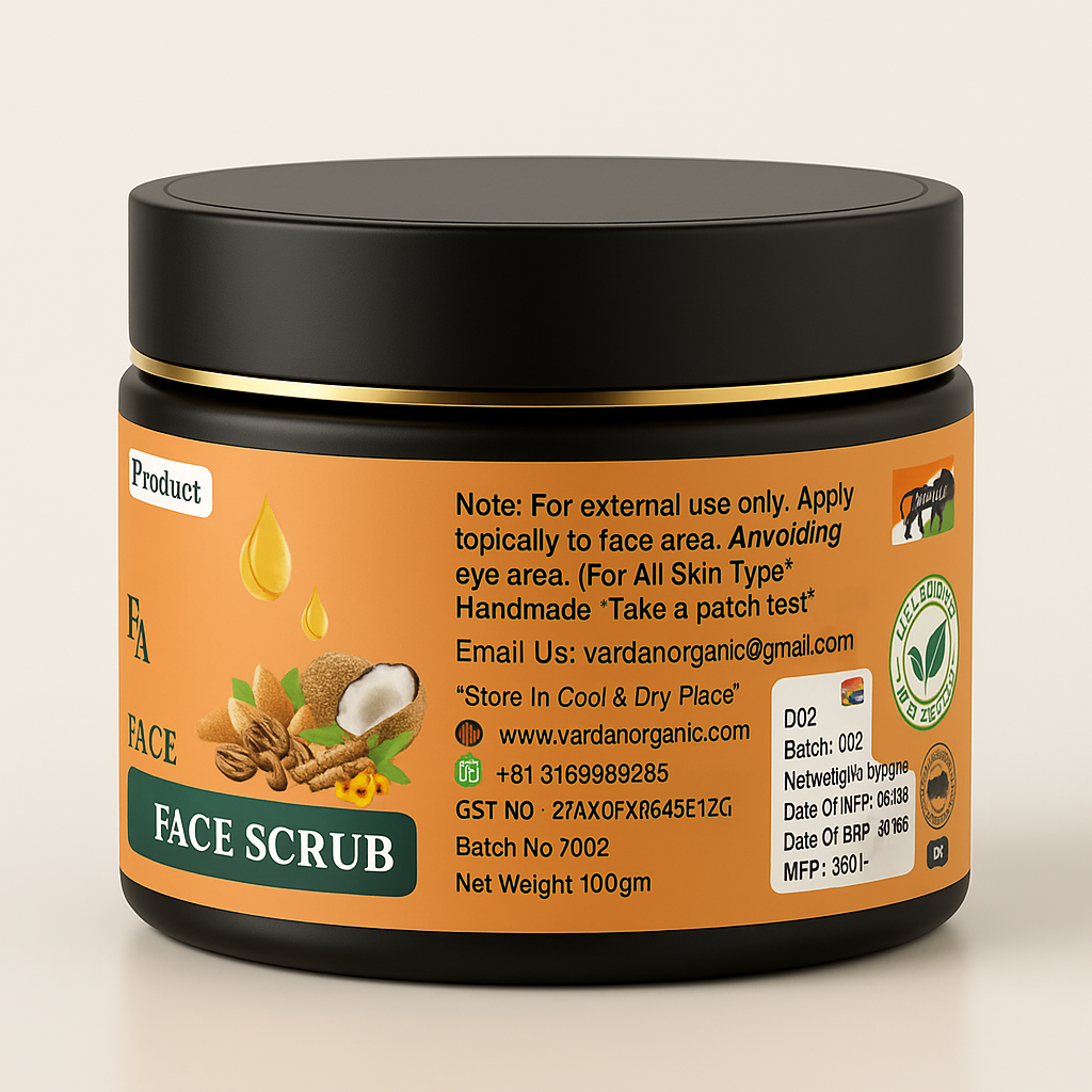 Vardan Organics Tan Be Gone Face and Body Scrub