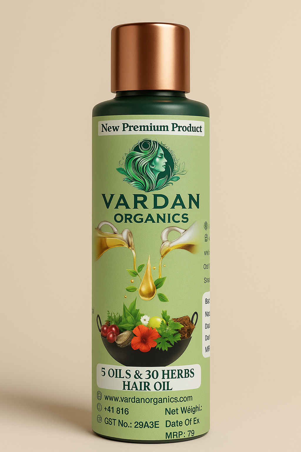 Vardan Organics 5 Oils & 30 Herbs Oils