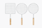 Stainless Steel BBQ Grill Net with Wooden Handle – Round & Square Options