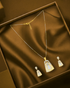 Elegant Dual-Tone Geometric Chain Pendant Set - Sitarahub Sitarahub,