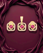 Rose Radiance Pendant Set in Gold Finish - Sitarahub Sitarahub,