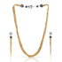 Brass Snake Chain Necklace Set with Earrings
