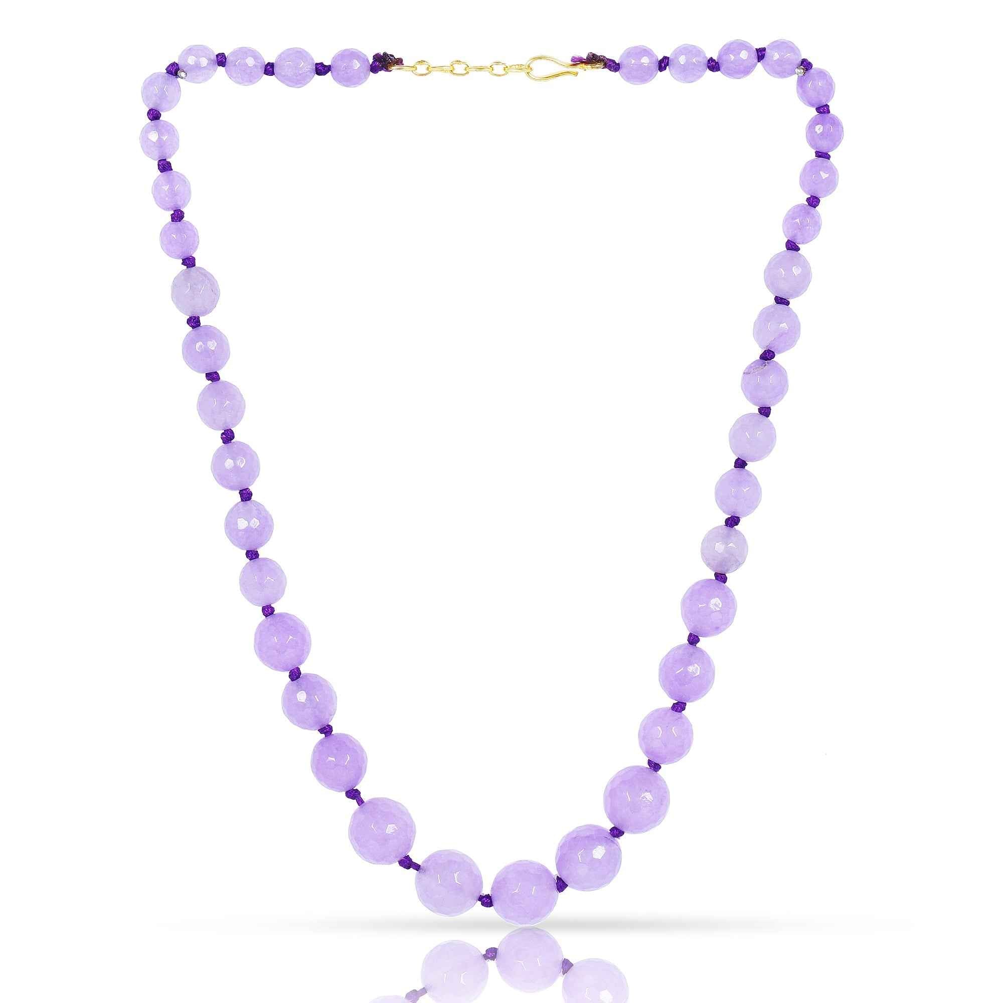 Lavender Purple Round Bead Mala