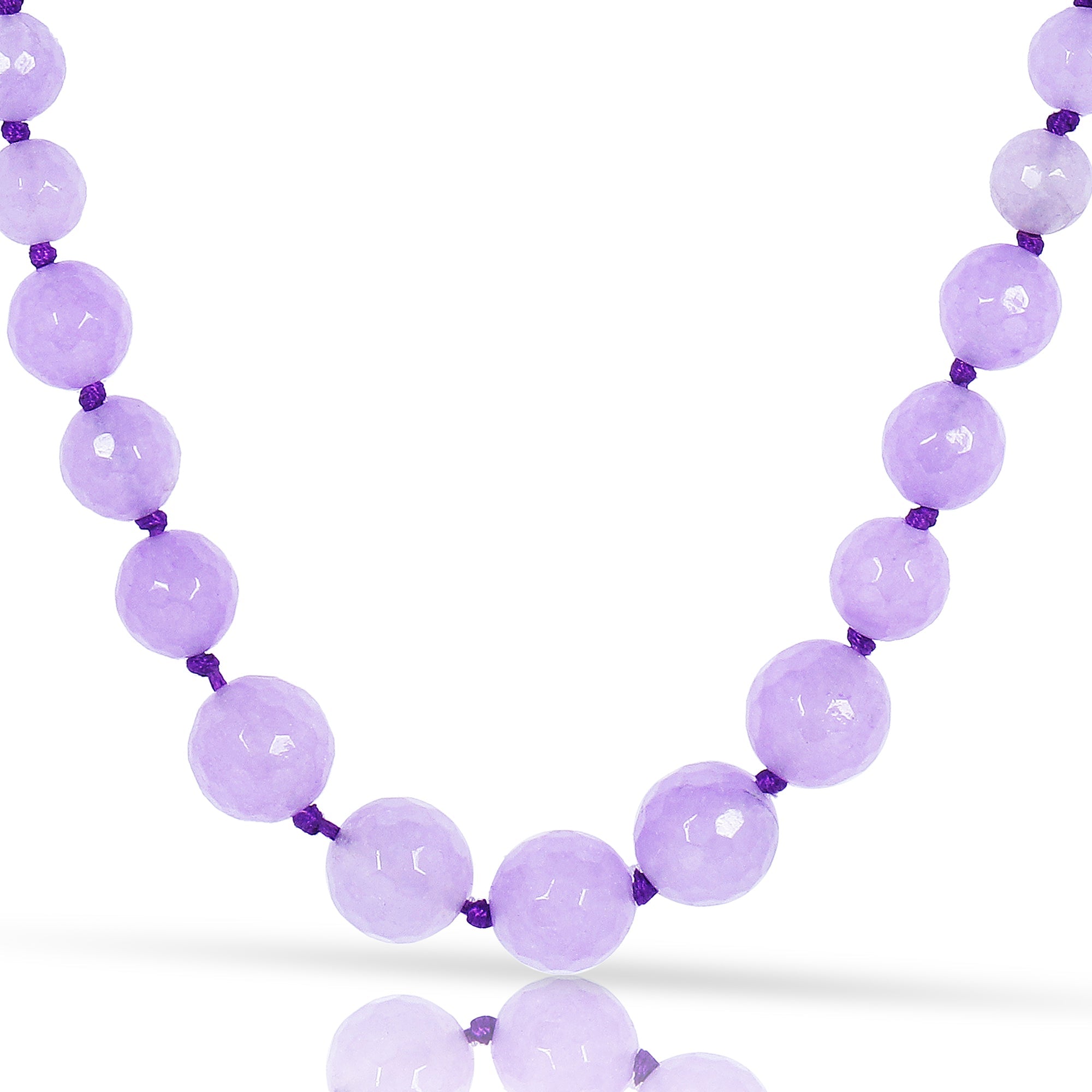 Lavender Purple Round Bead Mala