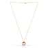 Gold Crystal Chain with Abalone Shell Pendant
