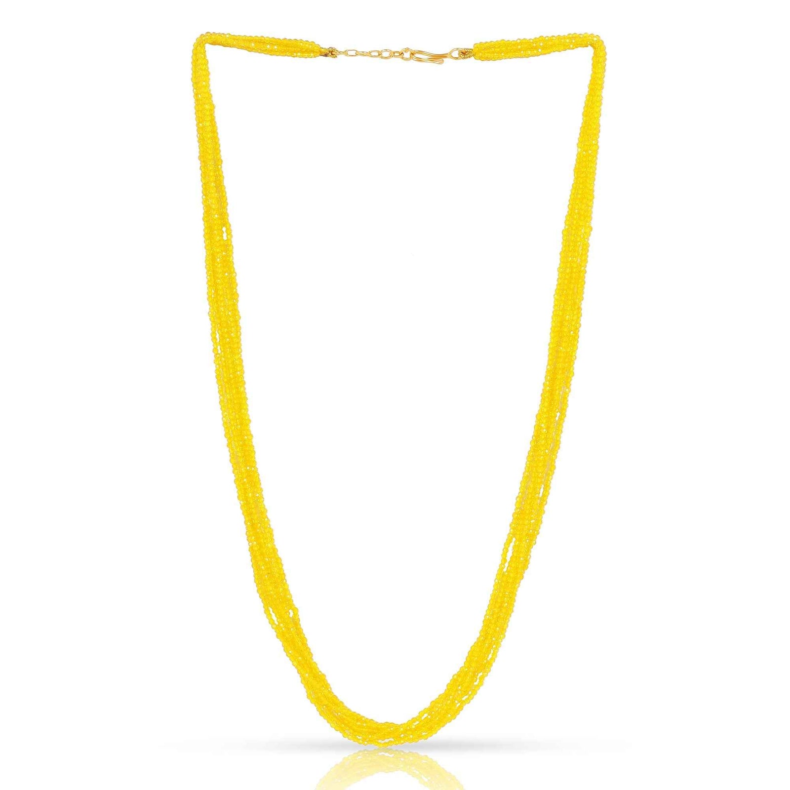 Yellow Hydro Bead Multi Strand Mala