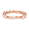 Rose Gold Mesh Bracelet with Clover Stones