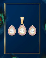 Classic Dewdrop Crystal Pendant Set with Earrings - Sitarahub Sitarahub,