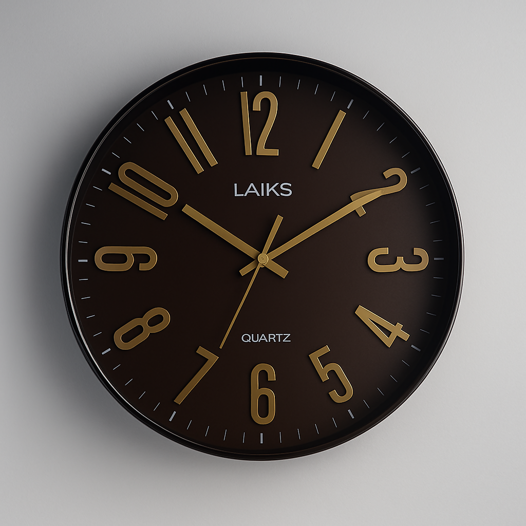 Modern Metallic Number Wall Clock - Sitarahub Sitarahub,