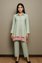 Olive Green Georgette Tunic with old rose inner