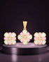 Blush Bloom Teardrop Pendant Set in Gold Finish - Sitarahub Sitarahub,