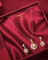 Dual-Tone Paisley Chain Pendant Set - Sitarahub Sitarahub,
