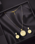 Radiant Dual-Tone Round Chain Pendant Set - Sitarahub Sitarahub,