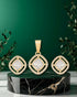 Elegant White Stone Pendant & Earring Set - Sitarahub Sitarahub,