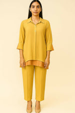 Yellow Georgette Tunic with Orange inner slip - Sitarahub Sitarahub,