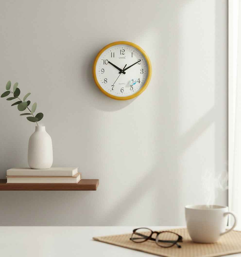 Classic Round Wall Clock – Quartz Movement