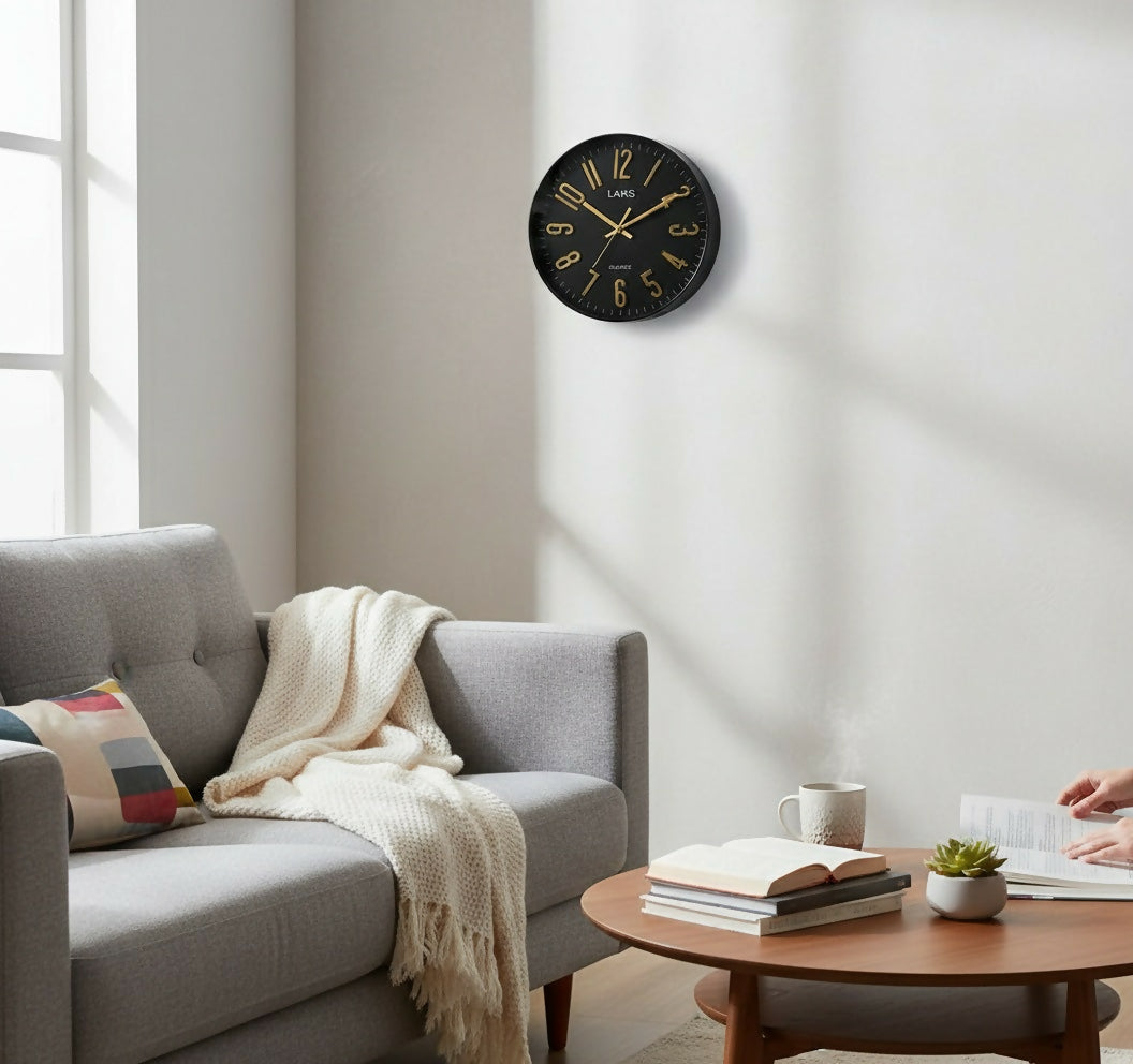 Modern Metallic Number Wall Clock - Sitarahub Sitarahub,