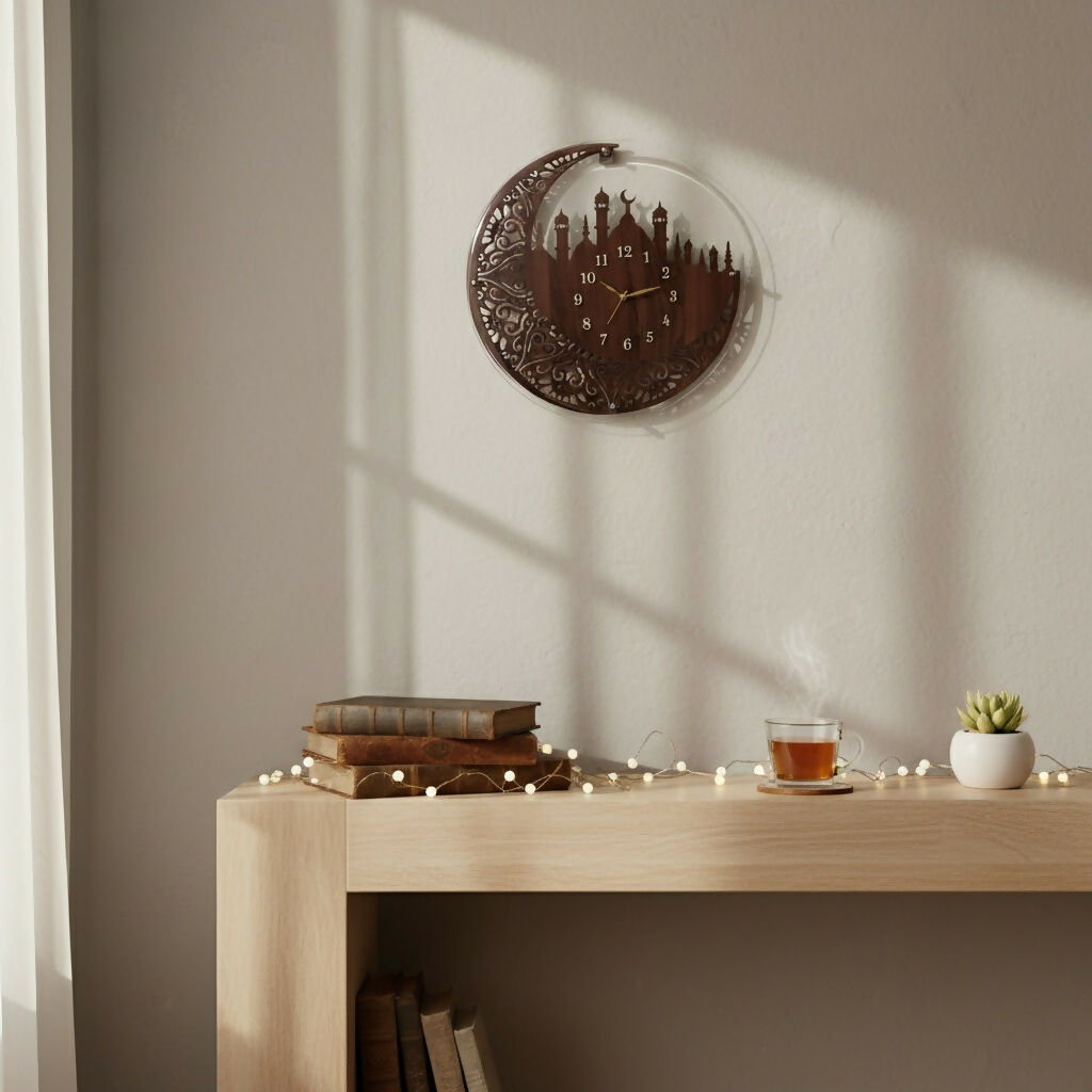 Premium Islamic Wooden Wall Clock - Sitarahub Sitarahub,